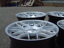 NEW 19 INCH ATOMIC CSL ALLOY WHEELS IN HYPER SILVER, WITH VERY DEEP CONCAVE 9.5" ET27 REAR E46 M3 5x120
