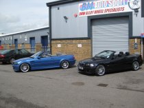 NEW 19 INCH ATOMIC CSL ALLOY WHEELS IN HYPER SILVER, WITH VERY DEEP CONCAVE 9.5" ET27 REAR E46 M3 5x120