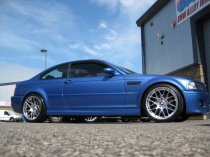 NEW 19 INCH ATOMIC CSL ALLOY WHEELS IN HYPER SILVER, WITH VERY DEEP CONCAVE 9.5" ET27 REAR E46 M3 5x120