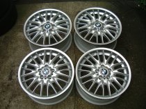 USED 18 INCH GENUINE BMW STYLE 72 E46 MV SPORT ALLOY WHEELS, FULLY REFURBED, WIDE REAR 5x120