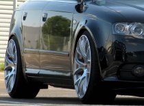 NEW 19 INCH AXE CS LITE ALLOY WHEELS IN SILVER WITH POLISHED FACE AND DEEPER CONCAVE 9.5" REARS 5x112