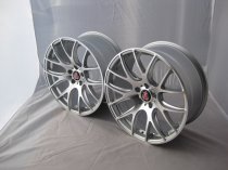 NEW 19 INCH AXE CS LITE ALLOY WHEELS IN SILVER WITH POLISHED FACE AND DEEPER CONCAVE 9.5" REARS 5x112