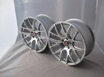 NEW 19" AXE CS LITE ALLOY WHEELS IN SILVER WITH POLISHED FACE, DEEPER CONCAVE 9.5" REARS