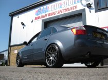 NEW 19" ATOMIC CS Y SPOKE ALLOY WHEELS WITH DEEP CONCAVE IN SATIN GUNMETAL 9.5"et38 All Round