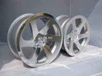 NEW 18 INCH 3SDM 0.06 ALLOY WHEELS IN SILVER WITH POLISHED FACE AND DEEPER CONCAVE 9.5" REAR OPTION 5x100