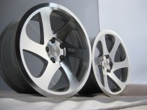 NEW 18" 3SDM 0.06 ALLOY WHEELS IN SILVER POLISHED WITH DEEPER CONCAVE 9.5" REAR et35/38