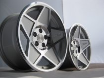 NEW 16" 3SDM 0.05 ALLOY WHEELS IN SILVER WITH POLISHED FACE, DEEPER CONCAVE 9" REAR OPTION