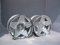 NEW 16 INCH 3SDM 0.05 ALLOY WHEELS IN SILVER WITH POLISHED FACE AND DEEPER CONCAVE 9" REAR OPTION 5x100