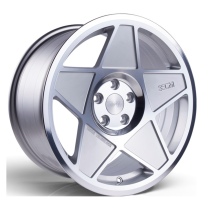 NEW 19 INCH 3SDM 0.05 ALLOY WHEELS IN SILVER WITH POLISHED FACE AND DEEPER CONCAVE 9.5″ REARS 5x112