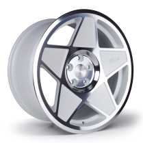 NEW 19 INCH 3SDM 0.05 ALLOY WHEELS IN WHITE WITH POLISHED FACE AND DEEPER CONCAVE 9.5″ REAR 5x112