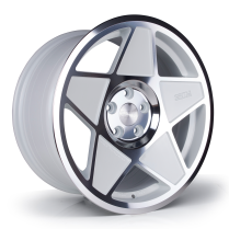 NEW 19" 3SDM 0.05 ALLOY WHEELS IN WHITE WITH POLISHED FACE, DEEPER CONCAVE 9.5" REAR