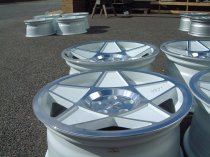 NEW 19 INCH 3SDM 0.05 ALLOY WHEELS IN WHITE WITH POLISHED FACE AND DEEPER CONCAVE 9.5" REAR 5x112