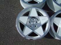 NEW 19 INCH 3SDM 0.05 ALLOY WHEELS IN WHITE WITH POLISHED FACE AND DEEPER CONCAVE 9.5" REAR 5x112