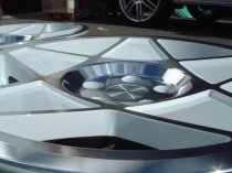 NEW 19 INCH 3SDM 0.05 ALLOY WHEELS IN WHITE WITH POLISHED FACE AND DEEPER CONCAVE 9.5" REAR 5x112