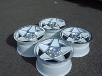 NEW 19" 3SDM 0.05 ALLOY WHEELS IN WHITE WITH POLISHED FACE, DEEPER CONCAVE 9.5" REAR