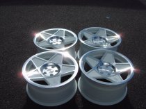 NEW 19 INCH 3SDM 0.05 ALLOY WHEELS IN WHITE WITH POLISHED FACE AND DEEPER CONCAVE 9.5" REAR 5x112