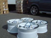 NEW 19" 3SDM 0.05 ALLOY WHEELS IN WHITE WITH POLISHED FACE, DEEPER CONCAVE 9.5" REAR