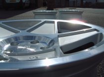 NEW 19 INCH 3SDM 0.05 ALLOY WHEELS IN SILVER WITH POLISHED FACE AND DEEPER CONCAVE 9.5" REAR OPTION 5x120