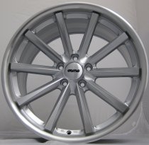 NEW 19" OEMS 110 ALLOY WHEEL IN SILVER WITH POLISHED FACE + DISH AND DEEPER CONCAVE 9.5" REAR