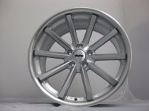 NEW 19 INCH OEMS 110 ALLOY WHEEL IN SILVER WITH POLISHED FACE WITH DEEPER CONCAVE 9.5" REAR 5x120