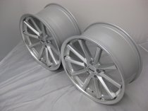NEW 19 INCH OEMS 110 ALLOY WHEEL IN SILVER WITH POLISHED FACE WITH DEEPER CONCAVE 9.5" REAR 5x120