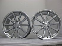 NEW 19" OEMS 110 ALLOY WHEEL IN SILVER WITH POLISHED FACE + DISH AND DEEPER CONCAVE 9.5" REAR