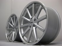 NEW 19 INCH OEMS 110 ALLOY WHEEL IN SILVER WITH POLISHED FACE WITH DEEPER CONCAVE 9.5" REAR 5x120
