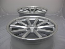NEW 19 INCH OEMS 110 ALLOY WHEEL IN SILVER WITH POLISHED FACE WITH DEEPER CONCAVE 9.5" REAR 5x120