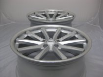 NEW 19" OEMS 110 ALLOY WHEEL IN SILVER WITH POLISHED FACE + DISH AND DEEPER CONCAVE 9.5" REAR