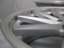 NEW 19 INCH OEMS 110 ALLOY WHEEL IN SILVER WITH POLISHED FACE WITH DEEPER CONCAVE 9.5" REAR 5x120
