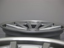 NEW 19 INCH OEMS 110 ALLOY WHEEL IN SILVER WITH POLISHED FACE WITH DEEPER CONCAVE 9.5" REAR 5x120