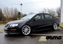 NEW 19 INCH OEMS 110 ALLOY WHEEL IN SILVER WITH POLISHED FACE WITH DEEPER CONCAVE 9.5" REAR 5x120