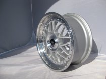 NEW 18 INCH LRN BLITZ ALLOY WHEELS IN SILVER WITH POLISHED STEPPED DISH, DEEPER 9" REAR OPTION 5x120