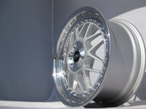 NEW 18 INCH LRN BLITZ ALLOY WHEELS IN SILVER WITH POLISHED STEPPED DISH, DEEPER 9" REAR OPTION 5x120