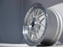 NEW 18" LRN BLITZ ALLOY WHEELS IN SILVER WITH POLISHED STEPPED DISH, DEEPER 9" REAR OPTION