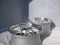 NEW 18" LRN BLITZ ALLOY WHEELS IN SILVER WITH POLISHED STEPPED DISH, DEEPER 9" REAR OPTION