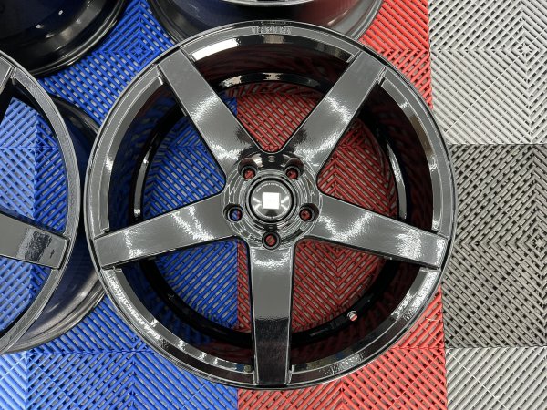 NEW 19 INCH ISPIRI ISR5 ALLOY WHEELS IN GLOSS BLACK WITH DEEPER CONCAVE 9.5" REARS 5x120