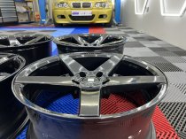 NEW 19 INCH ISPIRI ISR5 ALLOY WHEELS IN GLOSS BLACK WITH DEEPER CONCAVE 9.5" REARS 5x120