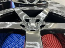 NEW 19 INCH ISPIRI ISR5 ALLOY WHEELS IN GLOSS BLACK WITH DEEPER CONCAVE 9.5" REARS 5x120