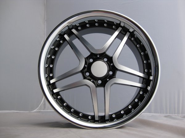 NEW 20" AM TWIN DEEP ALLOY WHEELS IN BLACK WITH DEEP INOX DISH AND BIG 10" REAR et45/48