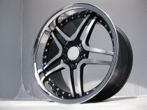NEW 20 INCH AM TWIN DEEP ALLOY WHEELS IN BLACK WITH POLISHED FACE AND INOX DISH,DEEPER 10" REAR 5x112