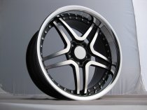 NEW 20" AM TWIN DEEP ALLOY WHEELS IN BLACK WITH DEEP INOX DISH AND BIG 10" REAR et45/48