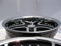 NEW 20" AM TWIN DEEP ALLOY WHEELS IN BLACK WITH DEEP INOX DISH AND BIG 10" REAR et45/48