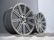 NEW 18" AXE EX15 ALLOY WHEELS IN SILVER WITH POLISHED FACE, DEEP CONCAVE 9" ALL ROUND