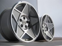NEW 16 INCH 3SDM 0.05 ALLOY WHEELS IN SILVER WITH POLISHED FACE AND DEEPER CONCAVE 9" REAR OPTION 4x100