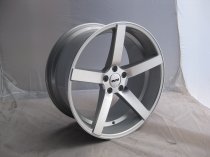 NEW 20" OEMS 115 DEEP CONCAVE ALLOY WHEELS IN SILVER POL WITH DEEP DISH, WIDER 10" REAR et35/42