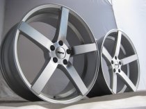 NEW 20" OEMS 115 DEEP CONCAVE ALLOY WHEELS IN SILVER POL WITH DEEP DISH, WIDER 10" REAR et35/42