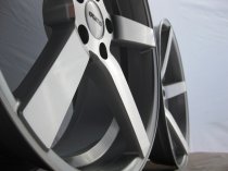 NEW 20" OEMS 115 DEEP CONCAVE ALLOY WHEELS IN SILVER POL WITH DEEP DISH, WIDER 10" REAR et35/42