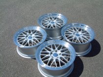 NEW 19" LM CROSS SPOKE SPLIT RIM STYLE ALLOY WHEELS IN SILVER WITH POLISHED DISH AND DEEPER 9.5" REAR OPTION