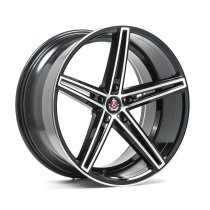 NEW 19 INCH AXE EX14 ALLOY WHEELS IN GLOSS BLACK WITH POLISHED FACE , DEEPER CONCAVE 9.5″ REAR OPTION